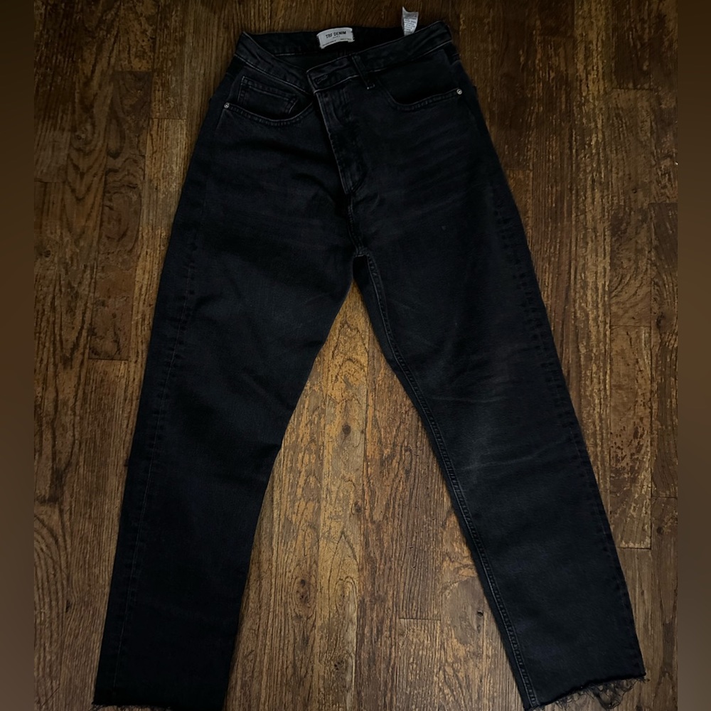 Zara, Re-Worked! Lightly Worn Faded Black Legging Jeans - Size 10